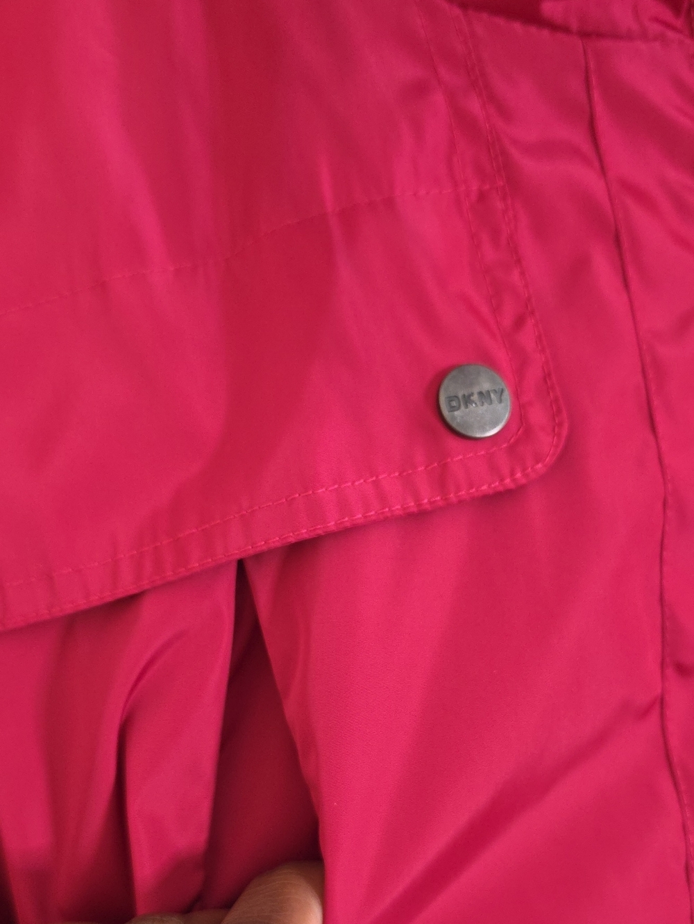NWOT DKNY Raspberry Utility Anorak Jacket - Picture 5 of 12